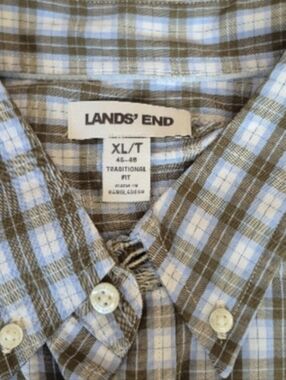 Lands End Mens Short Sleeve Shirt XL/T